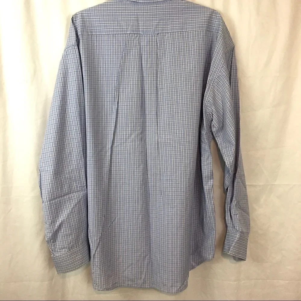 Banana Republic blue/white button down shirt L